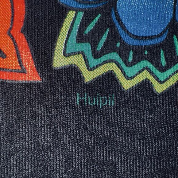 NWOT Sabaku Artwear Womens 1X Black 3/4 Sleeve FLOWER Shirt Huipil Southwest Art - Picture 10 of 10